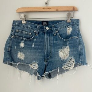 Urban Outfitters BDG Size 27 Essential Mid-Rise Denim Shorts Distressed Cutoff
